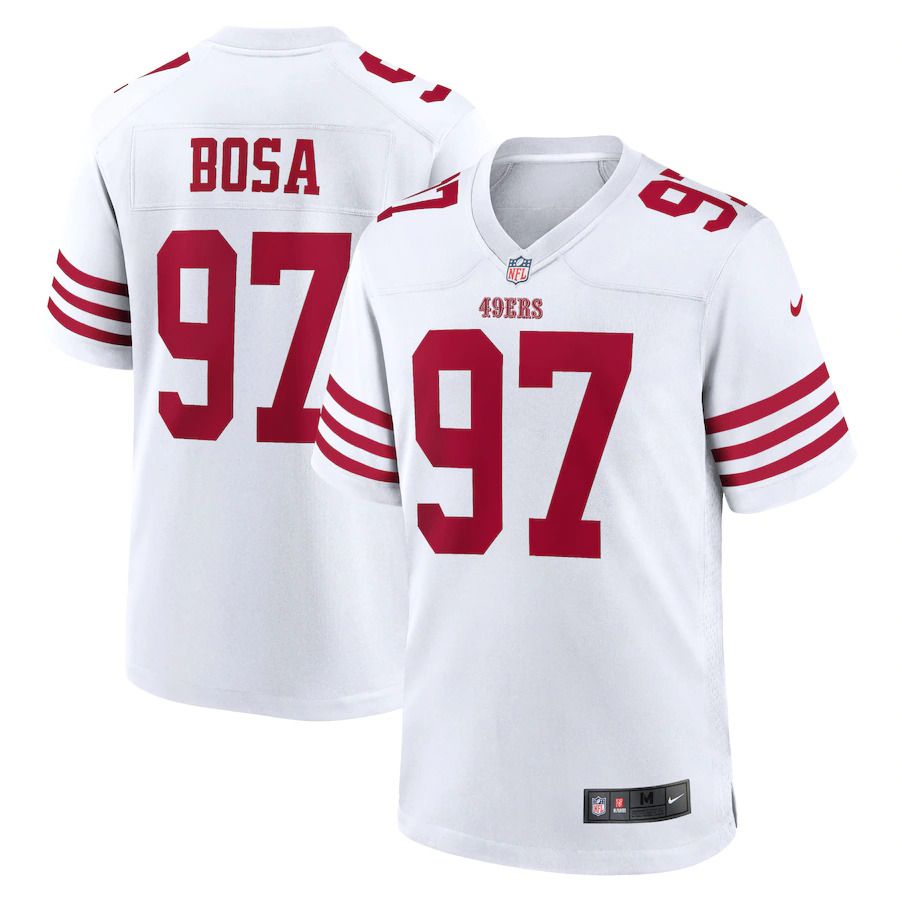 Men San Francisco 49ers 97 Nick Bosa Nike White Player Game NFL Jersey